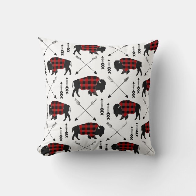 Buffalo Arrows Throw Pillow (Front)