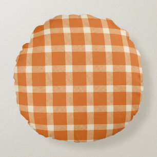 Buffalo Autumn Plaid Round Pillow