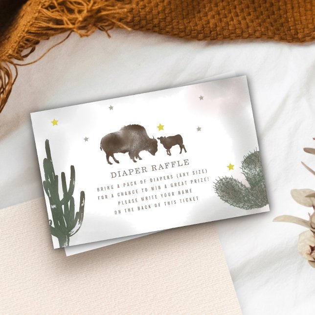 Buffalo Baby Shower Diaper Raffle Enclosure Card (Creator Uploaded)