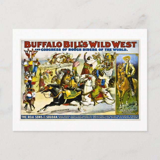 Buffalo Bill 1899 - Arab Horsemen Postcard (Front)