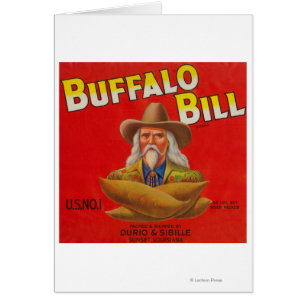 Buffalo Bill Brand Yam Crate Label