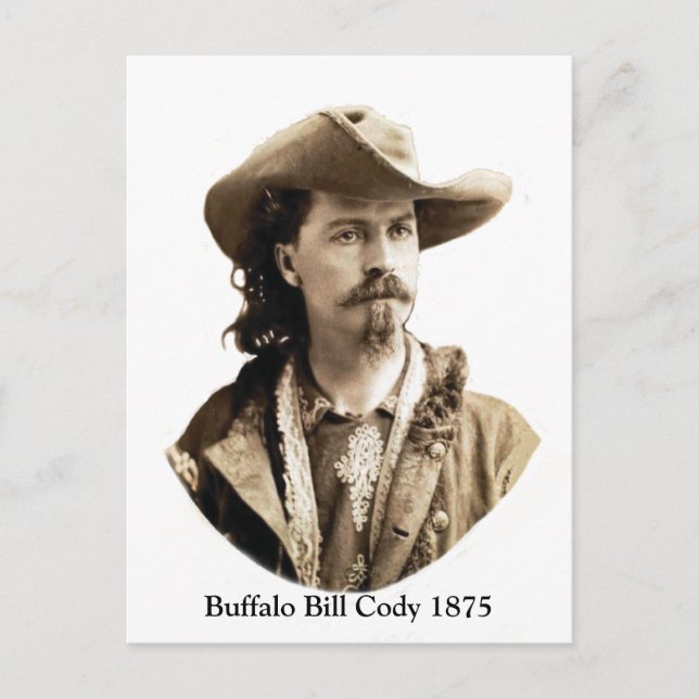 Buffalo Bill Cody 1875 Postcard (Front)