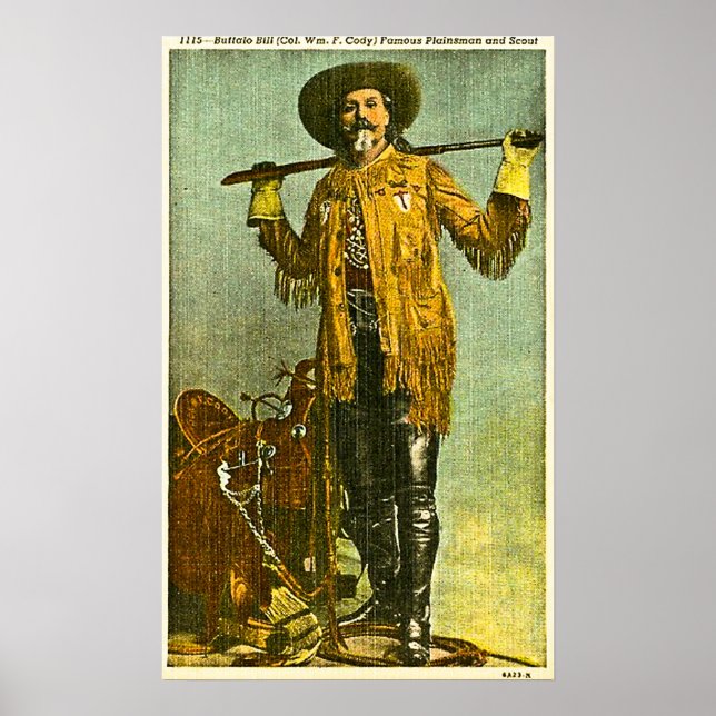 Buffalo Bill Cody - Famous Plainsman and Scout Poster (Front)