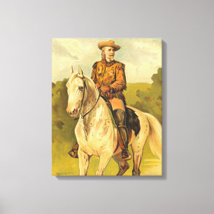 Buffalo Bill Cody on Horse Canvas Print