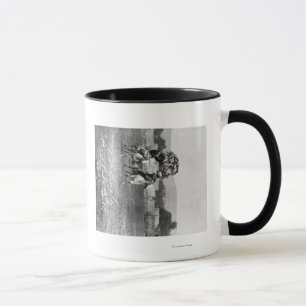 "Buffalo Bill" Cody Riding Horse next to Native Mug