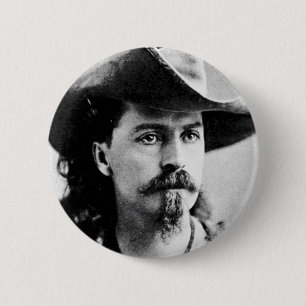 Buffalo Bill Cody Western 2 Inch Round Button