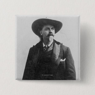 Buffalo Bill Portrait 2 Inch Square Button