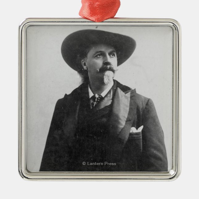 Buffalo Bill Portrait Metal Ornament (Front)