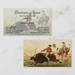 Buffalo Bill: Steer Riding 1889 Vintage Western Business Card