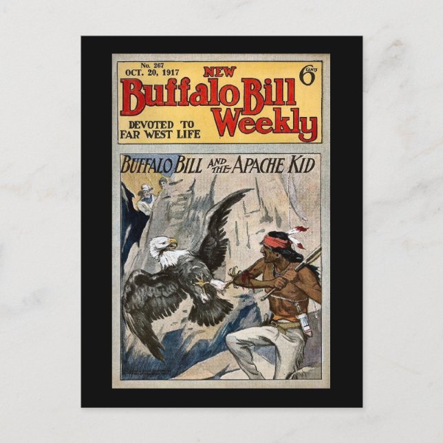 Buffalo Bill Weekly 1917 - The Apache Kid Postcard (Front)