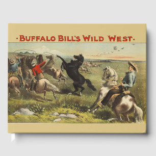 Buffalo Bill Wild West Cowboy Horse Poster Guest Book