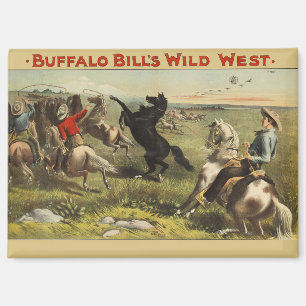 Buffalo Bill Wild West Cowboy Horse Poster Magnet
