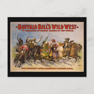 Buffalo Bill's Wild West Cowboys Poster Postcard
