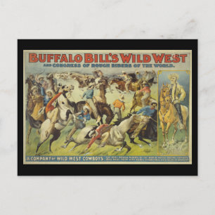 Buffalo Bill's Wild West Cowboys Poster Postcard