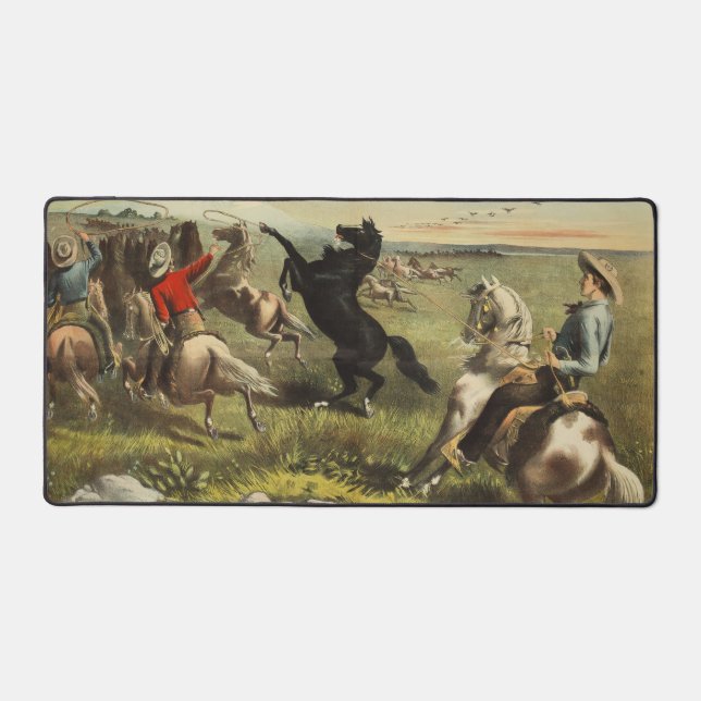 Buffalo Bill's Wild West Horses Desk Mat (Front)