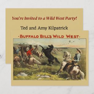 Buffalo Bill's Wild West Horses Invitation