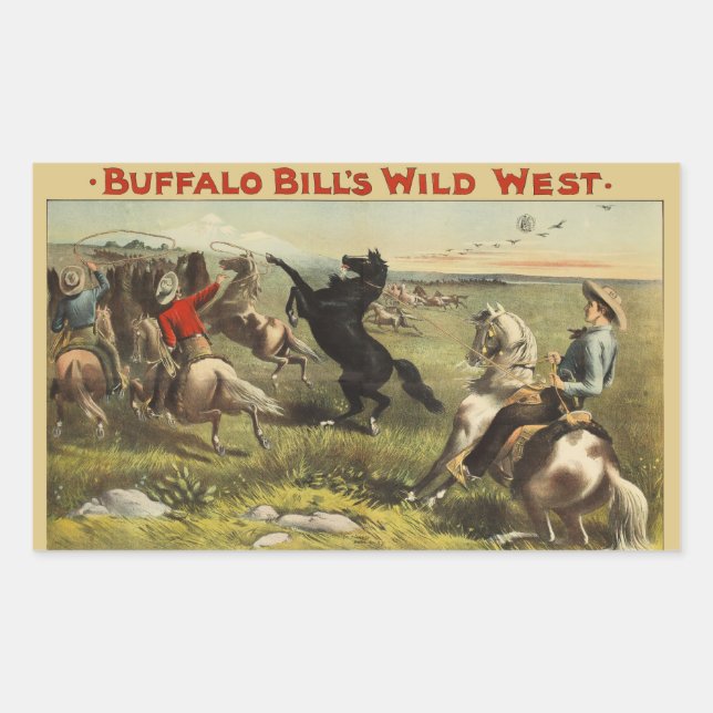 Buffalo Bill's Wild West Horses Sticker (Front)