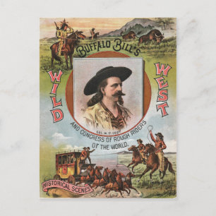 Buffalo Bills Wild West Show 1893 Vintage Ad Postcard