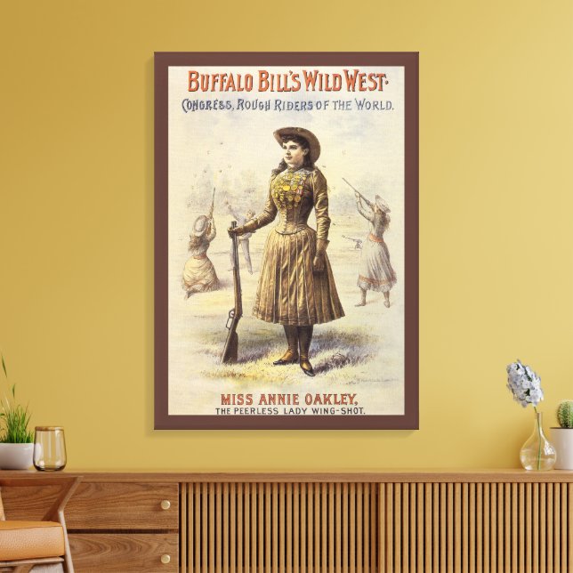 Buffalo Bill's Wild West Show with Annie Oakley Canvas Print (Insitu(LivingRoom))