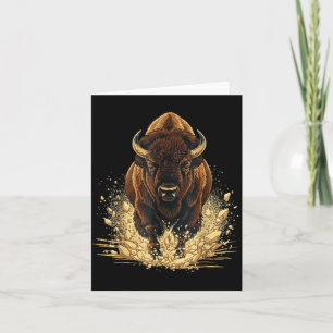 Buffalo bison american love bison for mom dad kids card