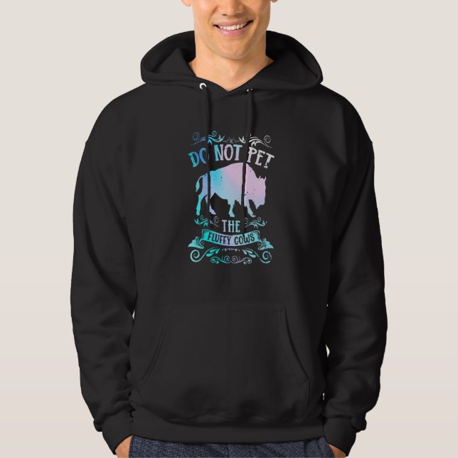 Buffalo  Bison Do Not Pet The Fluffy Cows Hoodie (Front)