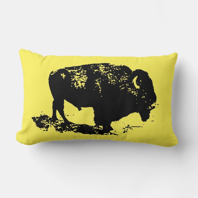 Buffalo Bison Lumbar Pillow (Front)