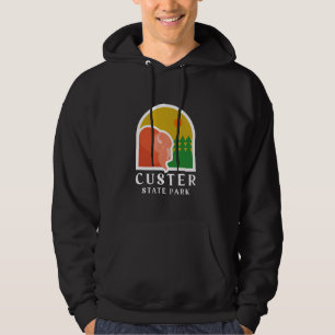 Buffalo Bison Minimal Graphic Custer State Park So Hoodie