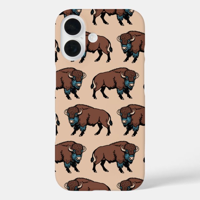 Buffalo Bison Pattern Case-Mate iPhone Case (Back)
