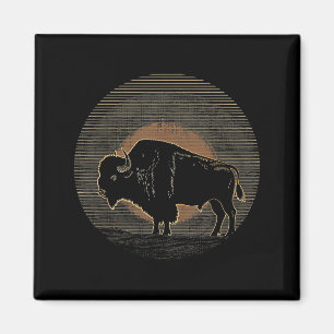 Buffalo Bison - Retro 70s 80s Graphic Vintage Men Magnet