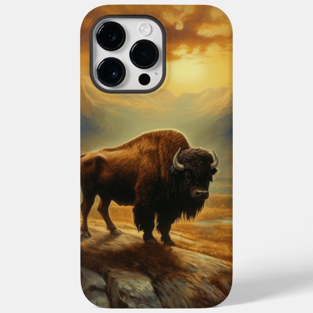 Buffalo Bison Sunset Silhouette Case-Mate iPhone Case (Back)