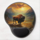 Buffalo Bison Sunset Silhouette