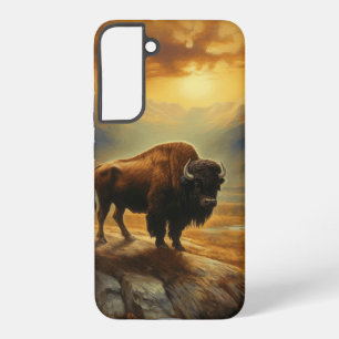 Buffalo Bison Sunset Silhouette Samsung Galaxy Case