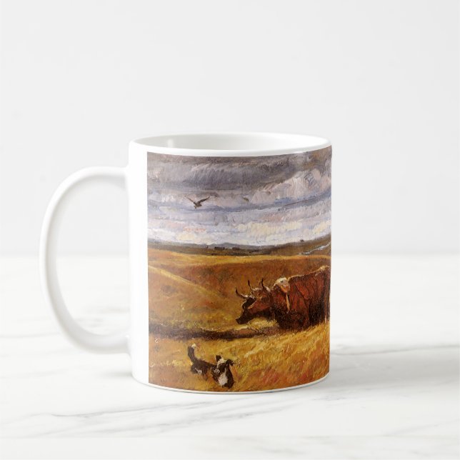 Buffalo Bones Plowed Under by Harvey Thomas Dunn Coffee Mug (Left)