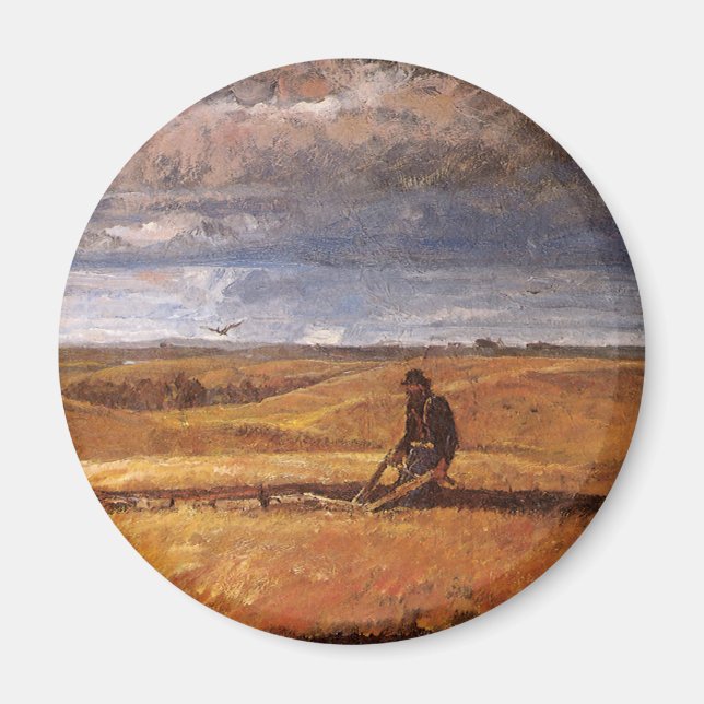 Buffalo Bones Plowed Under by Harvey Thomas Dunn Magnet (Front)