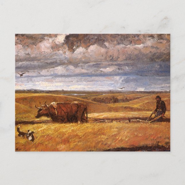 Buffalo Bones Plowed Under by Harvey Thomas Dunn Postcard (Front)