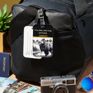 Buffalo by Serene Mountain Waters Luggage Tag
