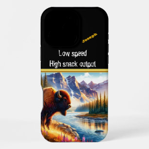 Buffalo by Serene River in Mountains iPhone 16 Pro Max Case