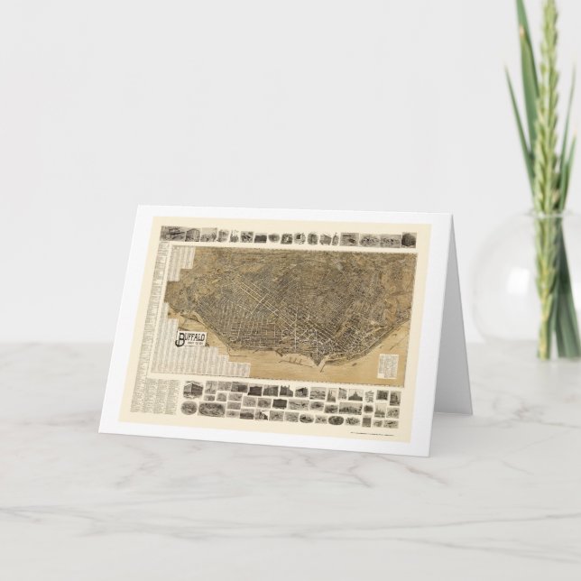 Buffalo, carte panoramique de NY - 1902 (Devant)