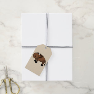 buffalo cartoon gift tags