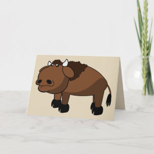 buffalo cartoon greeting card