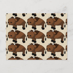 buffalo cartoon postcard
