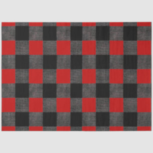Buffalo Check Black and Red Tissue Paper