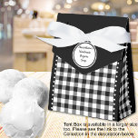 Buffalo Check - Black and White - 3x1.5x3.25 Tent  Favor Box<br><div class="desc">Black and white buffalo check tent favour box. Text is customizable. If you use the 'edit design' button/tool,  you can also add your own images/photos as well. Other colorways,  shapes and box size available.

See the Collection of all box sizes & buffalo check colours here:
https://www.zazzle.com/collections/119842043554925619</div>