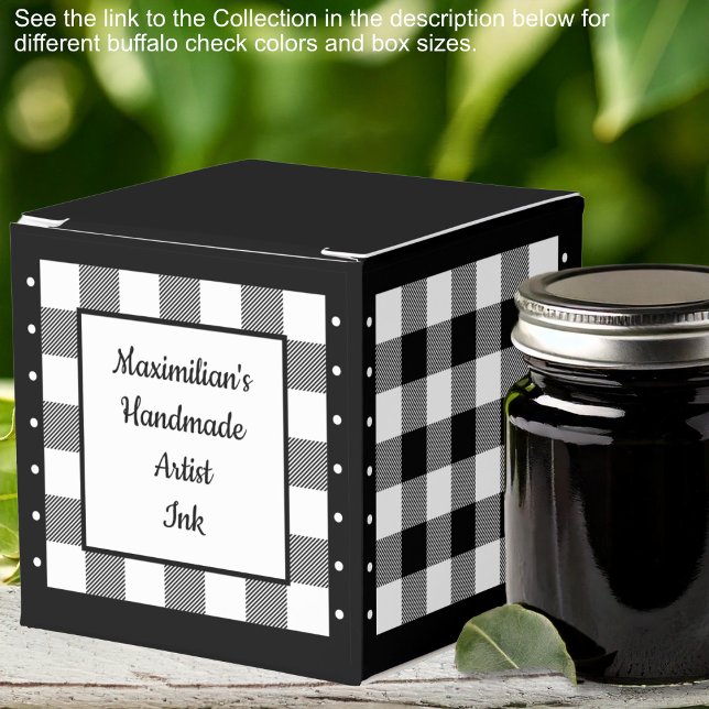 Buffalo Check - Black and White Classic Favor Box (Buffalo Check - Black and White Classic Favor Boxes by Leapfroglisics Shop)