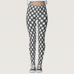 Buffalo Check Black White Chequered Plaid Leggings<br><div class="desc">Fun, high quality leggings with a black and white chequered pattern. Perfect for workouts, yoga and everyday wear.</div>