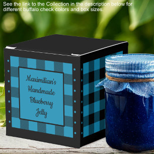 Buffalo Check - Blue and Black - Classic Favor Box