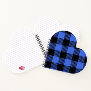 Buffalo Check Blue & Black Lumberjack Plaid Decor Notebook