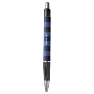 Buffalo Check Blue & Black Lumberjack Plaid Decor Pen