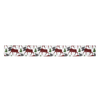 Buffalo Check Bull Moose Satin Ribbon