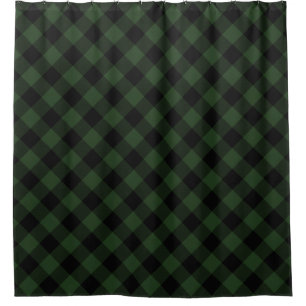Buffalo Check Celtic Green and Black Squares Plaid